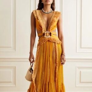 PatBO Netted Fringe Dress